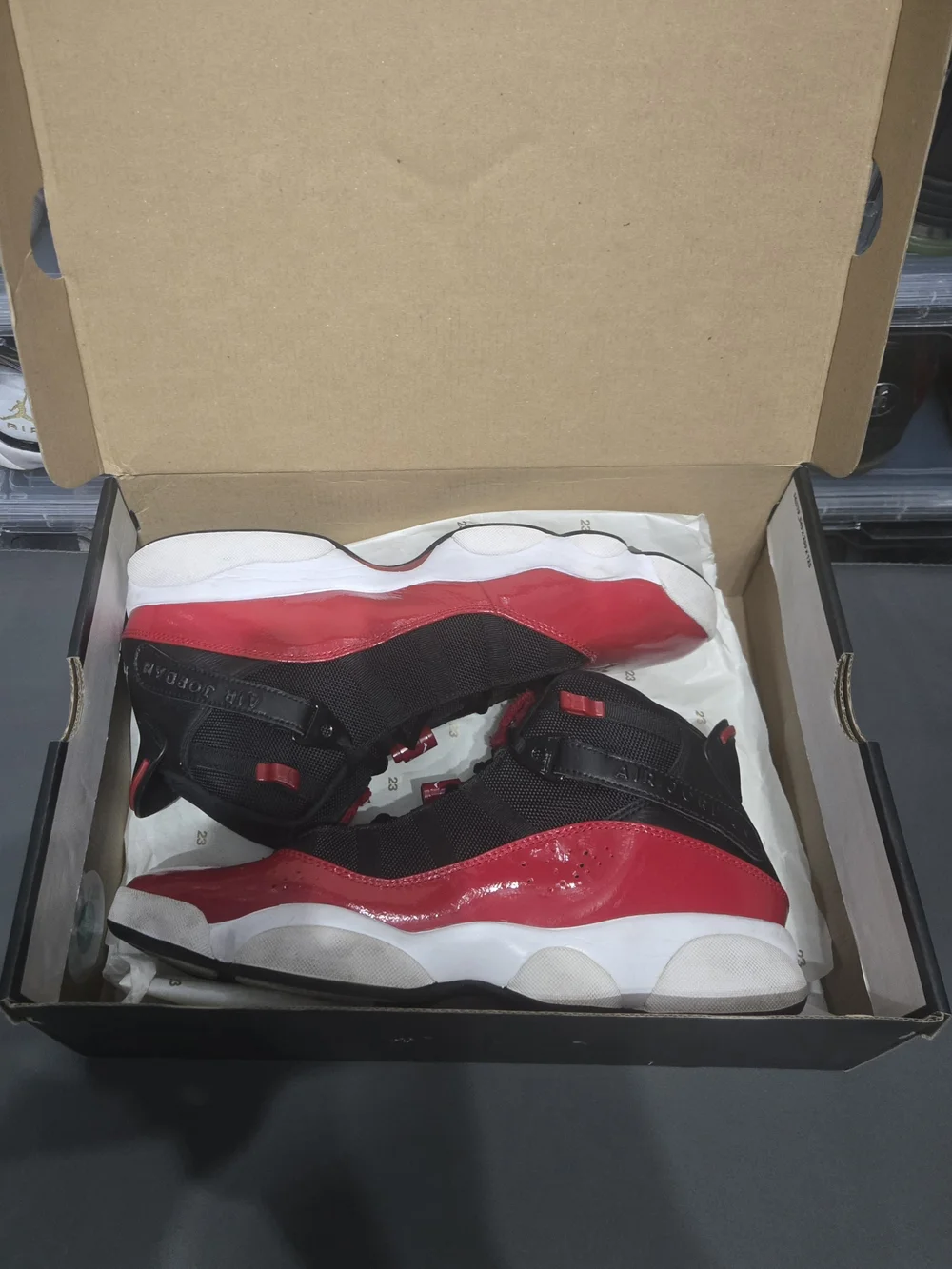 Mens Nike Air Jordan 6 Rings (Size 11) Red & Black